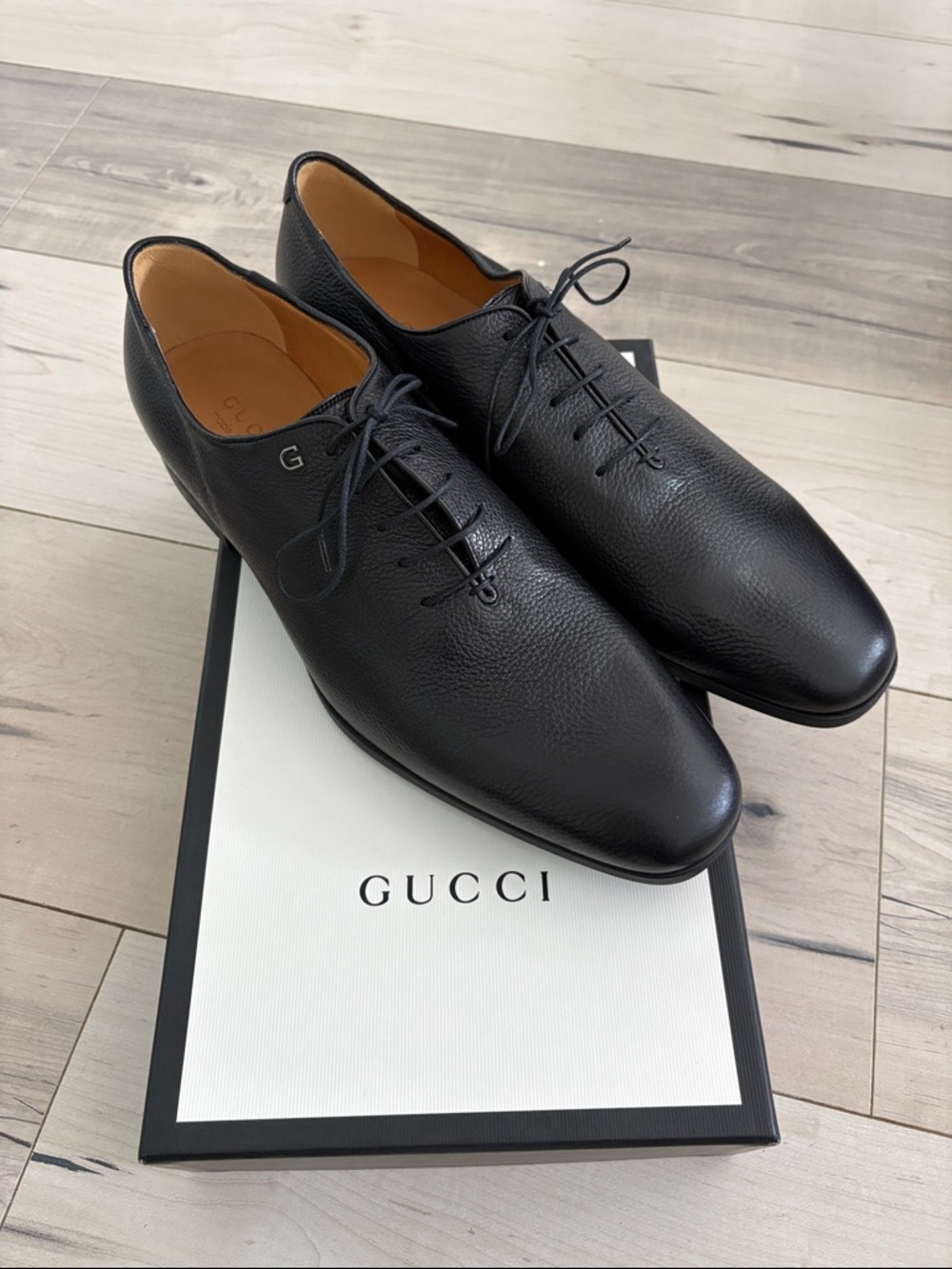 NEW Gucci Kenya Old Nero leather dress shoe